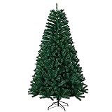 SHAVINGFUN Künstlicher Weihnachtsbaum,180 cm PVC Weihnachtsbaum,mit 1300 Spitzen und Schnellaufbau Klapp-Schirmsystem,schwer entflammbar,Naturgetreu,unechter Tannenbaum inkl.Metall Christbaum Ständer