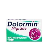 Dolormin® Migräne – zur Behandlung von Kopfschmerzen bei Migräneanfällen mit und ohne Aura – 10 Tabletten