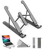 AOVUYCK-Store Laptop Ständer mit 8 verstellbaren Stufen, Notebook Ständer Rutschfester Laptopständer aus Kunststoff und Silikon, Kompatibel mit MacBook Air Pro, HP, 10—15,6 Zoll