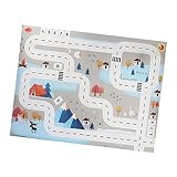 RORPOIR Verkehrs Spiel Matte Für Kinder Spielmatte Ineinandergreifende Fußmatten Für Babys Verkehrskarte Plat Mat -puzzle-matte Krabbelmatte Für Babys -bodenmatte Sky-blue