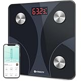 Etekcity Personenwaage Körperfettwaage 180kg/0,05kg, Waage Personen mit APP, Bluetooth Körperwaage für13 Körperwerte, Personenwaage digital, Waage mit Körperfett und Muskelmasse, BMI, Protein
