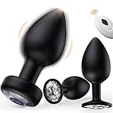 Tagnaff Analplugs 3-Set, Analplug# für Frauen Männer mit Vibration 10 Modi, Silikon Anal Plug Butt Plug für den Mann Analvibratoren für Frau Buttplug Anfänger/Profis Anal Vibrator Sexspielzeug