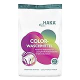 HAKA Colorwaschmittel-Pulver 77 Waschgänge, Farbschutz, ohne Aluminium, 3 Kg