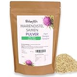 Mariendistelpulver 1kg, die effektivste Heilpflanze für die Leber, 100% reine Silymarin-Quelle, Mariendistelsamen gemahlen, von BotaniKils