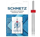 SCHMETZ | 1 Nähmaschinennadel | Drillings-Universal | 130/705 H DRI 2.5 | Nadeldicke 2.5/80 | auf jeder gängigen Haushaltsnähmaschine mit Zickzack-Funktion einsetzbar