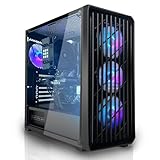 SYSTEMTREFF Basic Gaming PC AMD Ryzen 7 5700G 8x4.6GHz | AMD Radeon RX Vega 8 4K HDMI DX12 | 1TB M.2 NVMe | 32GB DDR4 RAM, Windows 11 Pro | WLAN Desktop Computer Rechner für Gamer, Zocker