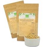 Pinienkerne 1Kg von der Grünen Essenz - naturbelassen Zedernkerne 1kg - frisch und ungesalzen - Zedernnüsse für das Pesto in Top Qualität - ohne Zusätze - vegan Protein 1x 500g