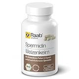 Raab Vitalfood Bio Spermidin-Kapseln aus Bio-Weizenkeim-Pulver, 1 x 100 Kapseln I Spermidin-Gehalt: 1 mg pro Tag I Natürliches Spermidin ohne Zusätze aus Bio Weizenkeimen | Vegan & Laktosefrei