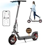 SISIGAD E Scooter 10 Zoll Elektroroller Erwachsene mit Doppel Federung und App, Electric Scooter 450W Motor 36V 10.4AH Batterie 20km/h Geschwindigkeit, Elektro Scooter mit Doppelbremse Stoßdämpfer