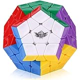 ROXENDA Dodekaeder Zauberwürfel, Pentagon Speed Cube - Einfaches Drehen & Glatt Spiel & Lebendige Farben, (Stickerless)