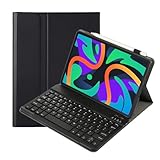 leleyo Tastaturhülle für Lenovo Tab M11 11 Zoll Tablet magnetische intelligente Abdeckung mit abnehmbarer kabelloser Bluetooth-Tastatur für Tab M11 2024 (Schwarz)