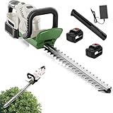 WEICNE Akku-Heckenschere, 21 V, Elektrische Strauchschere, Hand-Grasschere, Heckenschere Mit 2 Akkus Und Ladegerät Für Garten Und Rasen