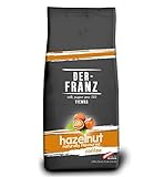 Der-Franz Kaffee, aromatisiert mit Haselnuss, Arabica und Robusta Kaffeebohnen, 1000 g