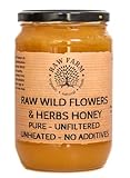 900 g Reiner, Roher Wild Distel, Thymian, Heidekraut Honig 100% Natürlichen – Ungefiltert, Ungeheizt, Nicht Pasteurisiert, direkt aus dem Bienenstock, Europäisches Produkt