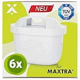 6x Wasserfilter passend für BRITA MAXTRA+ (MAXTRA Plus) – Pflege & Schutz für Küchengeräte - für alle Maxtra+ Trinkwasser Geräte - zur Reduzierung von Kalk, Chlor & geschmacksstörenden Stoffen
