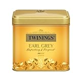 Twinings EARL GREY Schwarzer Tee lose in der Tee-Dose verfeinert mit Bergamotte-Aroma - weltbekannt & ausgesprochen erfrischender Schwarztee aus China, 6er Pack (je 100g)