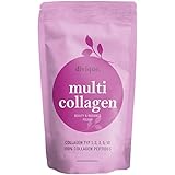 Divique Kollagen Pulver [500g] - Premium Collagen Complex Typ 1, 2, 3, 5, 10-100% Kollagen Hydrolysat Peptide - 10.000 mg Collagen pro Tag - geschmacksneutral, wasserlöslich, ohne Zusatzstoffe