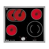 NEFF T16BT76N0 N70, Elektrokochfeld 60cm, Made in Germany, TwistPad Bedienknof, Bräterzone für großes Bratgeschirr, Powerstufe für schnelles Kochen, Autarkes Kochfeld, Glaskeramik, Edelstahlrahmen