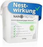 Nanoprotect Köder-Granulat gegen Ameisen | 5 kg Streu- und Gießmittel | Schnell- und Langzeiteffekt | Ameisenabwehr Innen und Außen | Staubfreies Ameisenstreumittel | Geruchsneutral