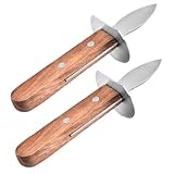 OUNONA 2 Stück Austernmesser Oyster Shucking Tool Austernschälschneider Austernschälen Austernöffner Werkzeug Zum Öffnen Von Muscheln Austernschneider Rostfreier Stahl