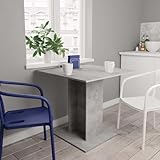 MOBCANT Esstisch Betongrau 80x80x75 cm Holzwerkstoff, Theke bar Essen Tisch Bartisch Table Verwendbar für Wohnung Restaurant Speisesaal Hotel