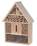 Insektenhotel zum aufhängen 30 x 22 cm - Natur - Insektenhaus aus Holz zum hängen - Bienen Marienkäfer Schmetterling Hotel Haus Nisthilfe