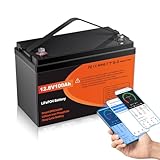 WERCHTAY 12V 100Ah LiFePO4 Bluetooth Batterie, 12V Lifepo4 Batterien mit 100A BMS Low Temperature Schutz, 18000 Tiefzyklus, 1280Wh Lithium Batterie für Wohnmobilen, Golfwagen, Off-Grid, Solarpanel