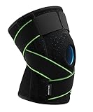 Bodyprox Kniebandage mit seitlichen Stabilisatoren und Gel-Pads für Kniescheibe, gegen Arthrose (Regular)