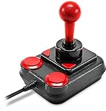 Speedlink COMPETITION PRO EXTRA USB Joystick - Digitaler PC Joystick mit DirectInput und Mikroschalter, für Arcade & Retro Spiele, schwarz-rot