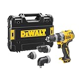 Dewalt 12 Volt 2-Gang Akku-Bohrschrauber DCD703NT (bürstenloser Motor, mit 4 wechselbaren Werkzeug-Aufnahmen, Vollmetallgetriebe, inkl. Metall-Gürtelclip & TSTAK Box, Lieferung ohne Akku & Ladegerät)