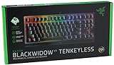 Razer BlackWidow V3 Tenkeyless (Green Switch) – kompakte mechanische Gaming-Tastatur (Clicky mechanische Switches, kompakter Formfaktor, voll programmierbare Tasten) UK-Layout | Schwarz