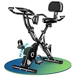 Heimtrainer Fahrrad, SLUNSE 2025 Neu Hometrainer Fahrrad mit stabilem Doppeldreieckrahmen, Klappbar Ergometer Heimtrainer mit 10dB extra Leise, Indoor Bike für Kardio-Training zu Hause, Bis 160KG