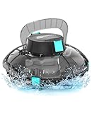 WINNY POOL CLEANER Winny 200 Poolroboter, Poolsauger kabellos mit Akku, 75 Min. Laufzeit, für Aufstellpools bis 60 m², Doppelfiltration, Automatisches Parken, Kompakt & Leicht (Transparentes Schwarz)