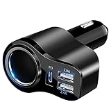 4 in 1 Auto Ladegerät PD 3.0 Zigarettenanzünder USB Verteiler 12V KFZ Ladegerät 168W Schnellladung Mini USB Adapter Steckdose für iPhone 16 15 14 13 12 11 Samsung S25 S24 Huawei GPS Dash Kamera
