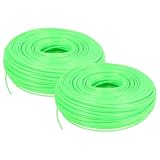 vhbw 2x Universal Trimmer-Faden für Rasenmäher, Rasentrimmer - Ersatz-Faden Grün, 2 mm x 100 m, Rund