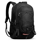 Petfu Rucksack Herren Wanderrucksack 40L Tagesrucksack Wasserdichter Groß Laptop Rucksack 15.6-17 Zoll für Business, Schule, Radfahren, Wandern und Sport（Schwarzer）