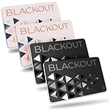 AKIELO Blackout – Ultradünne RFID Blocker Karte (4 Stück) – Die Einzige Lösung für den Kontaktlosen Kreditkarten Schutz – Die Ultimativer Geldbeutel Schutzkarte (Schwarz & Blush Edition - 4er)