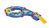 BIG Spielwarenfabrik AquaPlay - AmphieSet - 88x50x13 cm große Wasserbahn, ideales Einsteigermodell, inklusive 1x Spielfigur Wilma (Hippo) sowie 1x Amphibienfahrzeug, für Kinder ab 3 Jahren, 8700001504