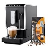 Tchibo Kaffeevollautomat Esperto Latte mit Milchaufschäumfunktion für Caffè Crema, Espresso und Milchspezialitäten, Anthrazit - INKLUSIVE Kaffeeprobierset GRATIS