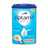 Aptamil Kindermilch 1+ 800g | 42 Portionen à 130ml | für Kleinkinder im Wachstum | mit Vitaminen A, C und D sowie ALA (Omega-3), Calcium, Eisen und Jod | ohne Palmöl | schmeckt warm & kalt