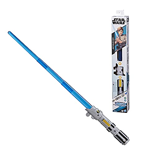 Star Wars Lightsaber Forge Luke Skywalker elektronisches, ausfahrbares blaues Lichtschwert, anpassbares Rollenspielzeug, Kids ab 4 Jahren