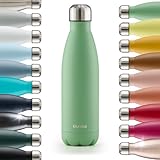 Blumtal® Trinkflasche Edelstahl Charles - Thermosflasche 750 ml - BPA-freie Thermo Trinkflasche kalt&warm - auslaufsichere Trinkflasche Edelstahl 750 ml - Thermos Trinkflasche - Summer Green - Grün