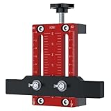 CTDWNT Schranktür-Installationspositionierer, Aluminiumlegierung, Schrank-Hardware-Vorrichtung, verstellbare Länge 0–60 mm, Schrank-Installationswerkzeug für die meisten Schranktüren, mühelose