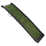PETGARD Atlanta Deluxe Hunderampe Einstiegshilfe Hundetreppe Schwarz 155 x 40 x 14 cm Kunststoff