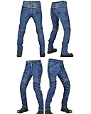 Motorradleggings Für Damen – Atmungsaktiv Aramid-Schutzfutterhose Ganzjahreshose Mit CE-Knie- Und Hüftprotektoren(XXL)