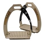 Horses Sicherheitsbügel, entworfen für maximale Sicherheit und Komfort des Reiters, modern und elegant (Gold/Schwarz)