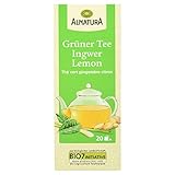 Alnatura Bio Grüner Tee Ingwer Lemon, 20 x 1.5g