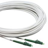 Conectra® - Glasfaserkabel gepanzert | OS2 | LC/APC auf LC/APC | weiß | ideal für Heimnetzwerke | passend für Deutsche Telekom, Vodafone, 1&1, Deutsche Glasfaser und viele mehr (Länge 20 Meter)