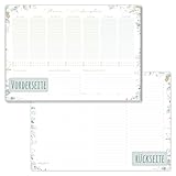 paper&you® Wochenplaner Block A4 ohne festes Datum [Blattgold] 50 Blatt |Terminplaner mit To-Do-Liste, Einkaufsliste, großem Notizfeld & mehr | klimaneutral & nachhaltig