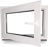 Kellerfenster - Kunststoff - Fenster - weiß - BxH: 60 x 40 cm - 600 x 400 mm - DIN Rechts - 3 fach Verglasung - 60 mm Profil